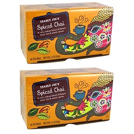 Trader Joe’s - Spiced Chai 20 Tea Bags (40 Total) NET WT.2.2 OZ (61g) - 2-PACK