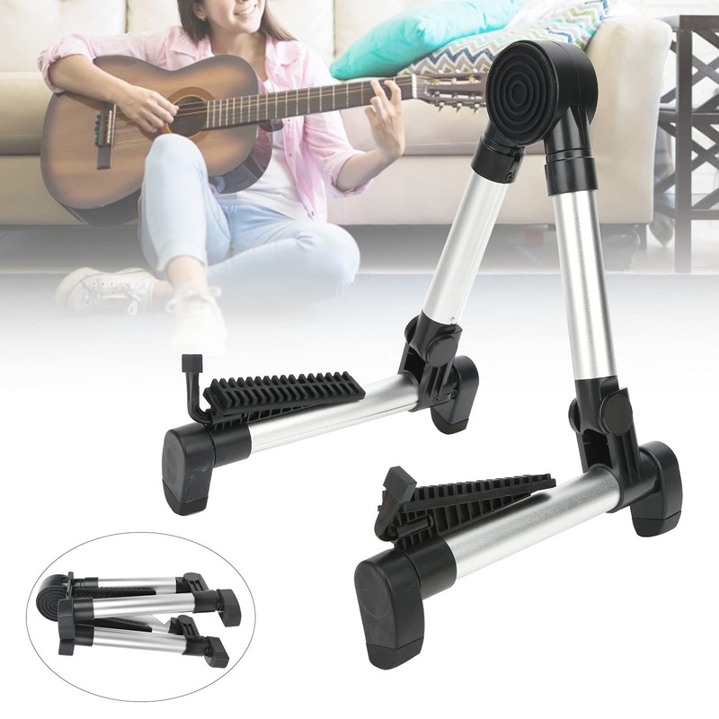 Vertical Guitar Stand, Guitar Display Stand, Foldable Retractable A-Frame Ukulele