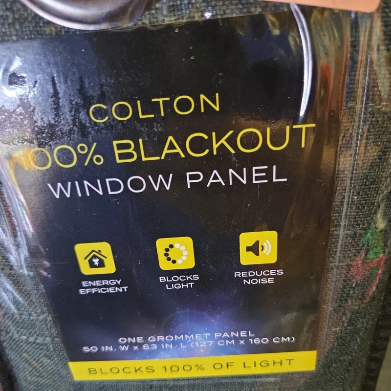 COLTON 100% BLACKOUT WINDOW PANEL ONE GROMMET PANEL 50" x