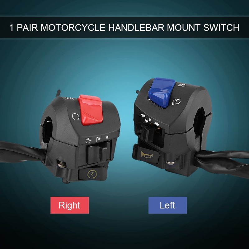 Right Hand Motorcycle Controls, Anauto 1 Pair Motorcycle 7/8inch Left