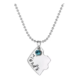 Deluxe 3x Collares Corazón Best Friends Forever Plateados Piedras