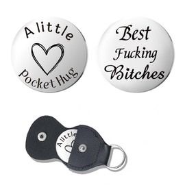Best Friend Christmas Birthday Pocket Hug Token Gifts for Girlfriend, Daughter, Granddaughter, Sister - Keychain With Coin Pocket