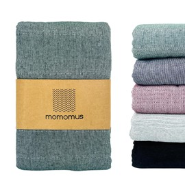 MOMOMUS Thin Bedspread, Bed Throw Versatile or Thin Throw for Bed - Lightweight, Practical, Comfortable - Ideal as a Throw Blanket for Sofa, Armchair and Bed - Green, 170 x 260 cm