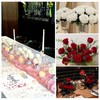 60 Pcs Wine Red Artificial Roses Bulk for Wedding Decor