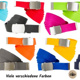 Shenky Fabric Belt | 3 cm Width | 140 cm to 200 cm | Fabric Belt with Belt Buckle | Men's Belt | Canvas | Women's | Buckle | Women's Belt | Belt | Combinable | Textile Belt Slim, navy