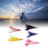 5Pcs Feather Trolling Fishing Lures Colorful Feather Jet Head Trolling