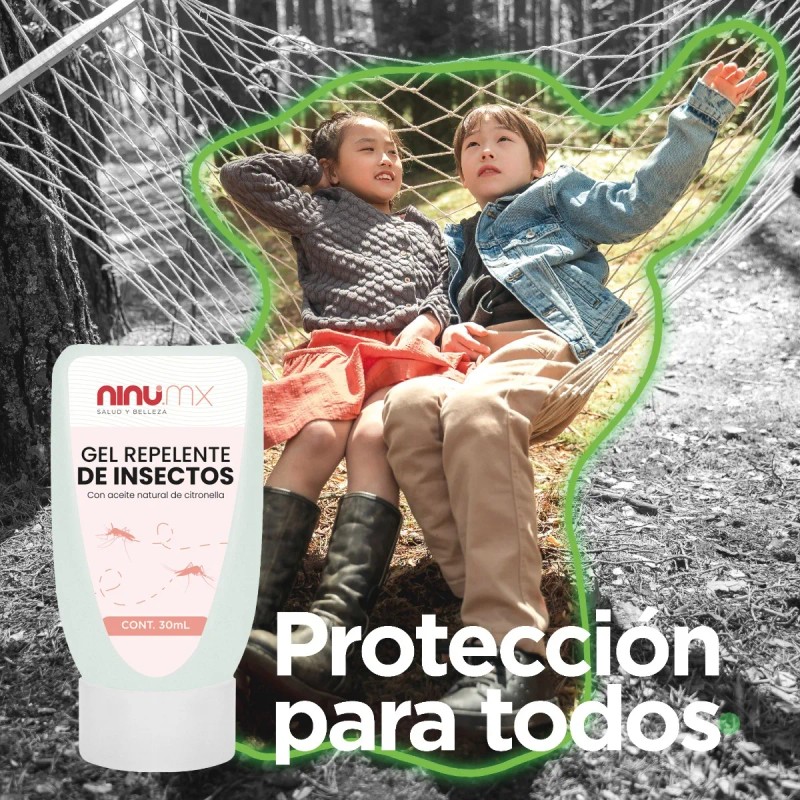 Repelente Gel Mosquitos Insectos Ninu Paquete 3 Pzas 30 Ml