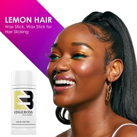 J. AMILA EDGEBOSS Hair Wax Stick Lemon, Wax Stick for Hair Slicking (2.65oz)