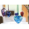 Sienna Glass HR8BL Friendship Heart, Blue 8cm