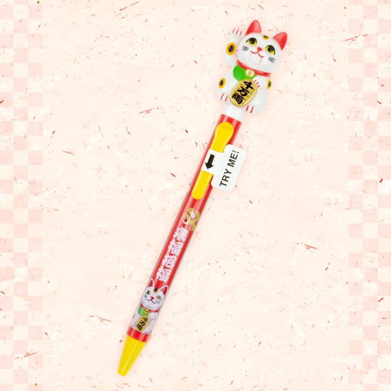 Sakamoto Action Pen, Lucky Neko Pen, White
