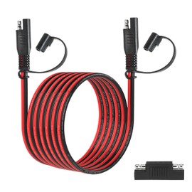 10FT 12AWG SAE Extension Cable, 12 AWG SAE to SAE Quick Disconnect Wire Harness 12 Gauge with SAE Polarity Reverse Adapter for Solar Panel RV Battery Automotive and Marine Applications (12AWG 10FT)