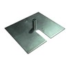 OnlineEEI Base Plate, Zinc Coated Steel, for use with Pipe