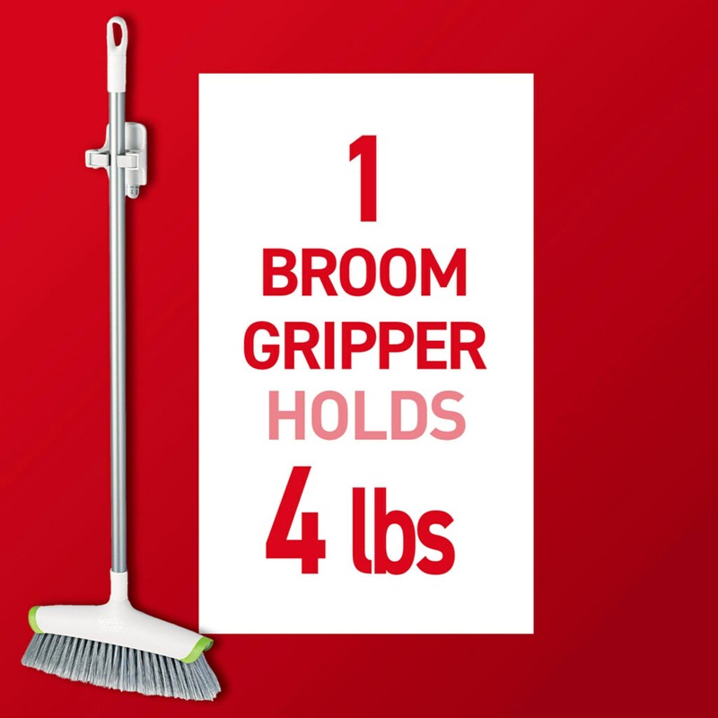 Command Broom and Mop Grippers, 3 Hangers and 6 Command