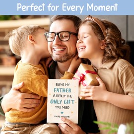 Funny Fathers Day Card from Daughter Son Kids, Unique Creative Dads Greeting Card, Clever Birthday Card, Humorous Fathers Day Gifts for Dad, Stepdad, Husband, Grandpa, Uncle, Brother (Dad Only)