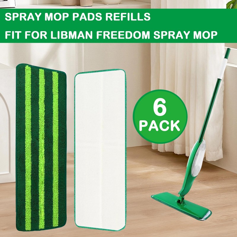 Mop Refills for Libman Freedom Spray Mop, Reusable Microfiber Spray