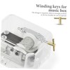 Abaodam 4pcs Music Box Handle Musical Mechanism Key Metal Winder