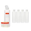 5 x 250 ml empty plastic bottles with White Round
