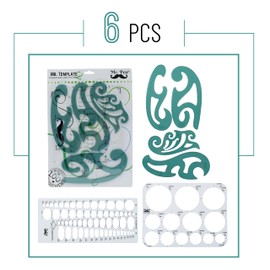 Mr. Pen French Curve - Large Circle & Ellipse Templates (6 Pc), Curve Ruler, Drawing & Drafting Tools, Geometry & Architectural Templates, Journaling Supplies