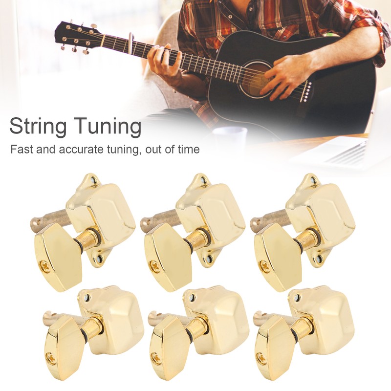 String Tuning Key for SemiClosed Guitar 3 Left 3 Right
