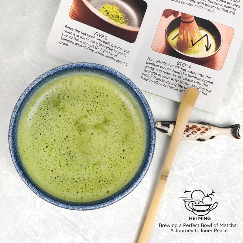 HEI MING Matcha Tea Set has 8 Pieces, Ceremonial Matcha