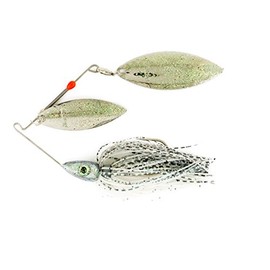 Nichols Lures Pulsator Metal Flake Double Willow Spinnerbait, Green Tilapia, 3/8-Ounce