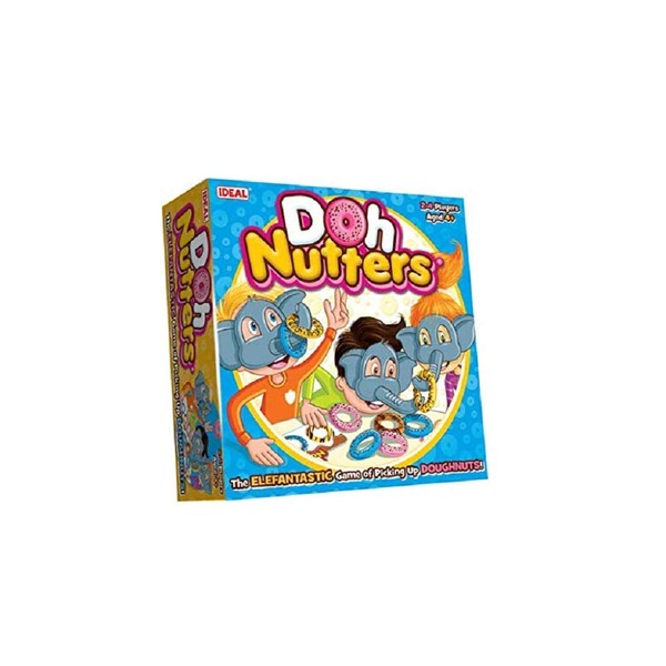IDEAL | Doh Nutters: The elefantastic game of picking up doughnuts! | Kids Games | For 2-4 Players | Ages 4+