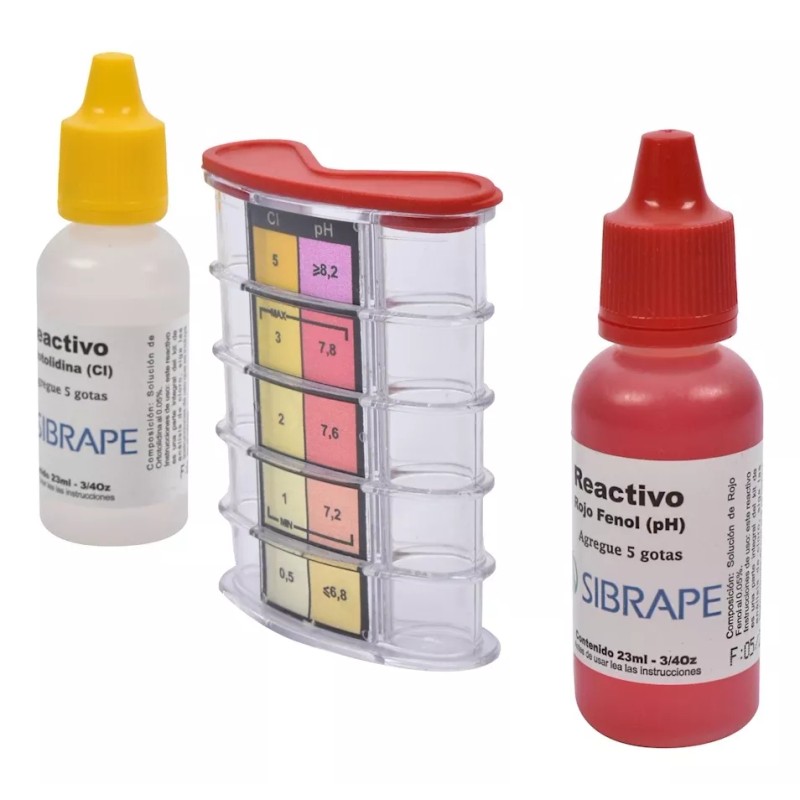 Sibrape Kit Analizador Ph Cloro Para Agua De Albercas Piscinas