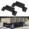 Aynaxcol Trailer Brackets, 4 Pack, Black, Carbon Steel, Floor Mount,