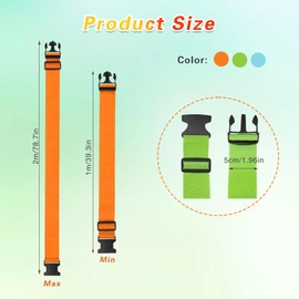 Oslynia 6 Pieces Luggage Straps, Adjustable Luggage Straps for Suitcases, 3-Color Nylon Strap Buckles to Secure Suitcases Strap, Aviation and Travel Protection
