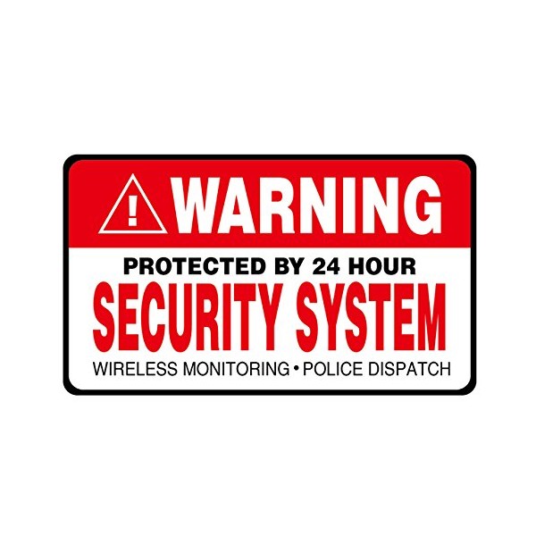 Sports mind WARNING Anti-Theft Security Anti-theft Sticker Set of 2