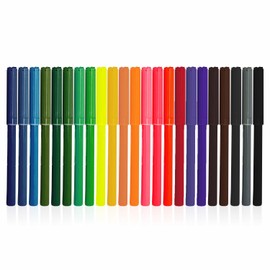 Fiber Colouring Pens Colour Pens Kids Adults Draw Write Create Use at Home School Class Students Sketching Drawing Art Fiber Coloring Markers Fine Tip Drawing Calligraphy 24 Assorted Colors (1 Count)