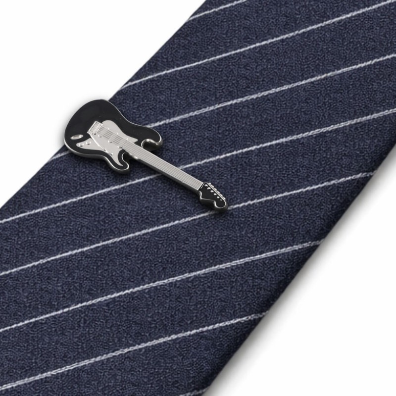 SWANK Swank Black Electric Guitar Tie Clip Tie Bar t0147,