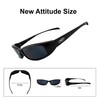NEW ATTITUDES - Stylish Sunglasses - Blue Lenses, MATTE Black