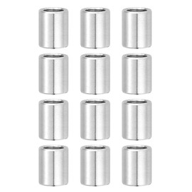 PATIKIL 12 Pcs Stainless Steel Spacers, 3mm ID x 6mm OD x 12mm Height 304 Stainless Steel Bushing Screw Standoff Unthreaded Round Spacer for 1/8"M3 Screws Bolts Nuts