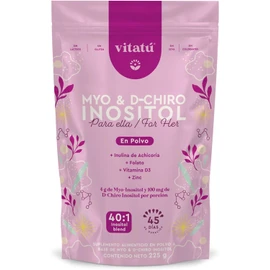 Vitatú | Myo Inositol & D-Chiro Inositol mezcla ideal 40:1 con Folato + Vitamina D3 + Zinc, Suplemento Alimenticio en polvo para Mujeres (225 g c/u), 45 días de duración