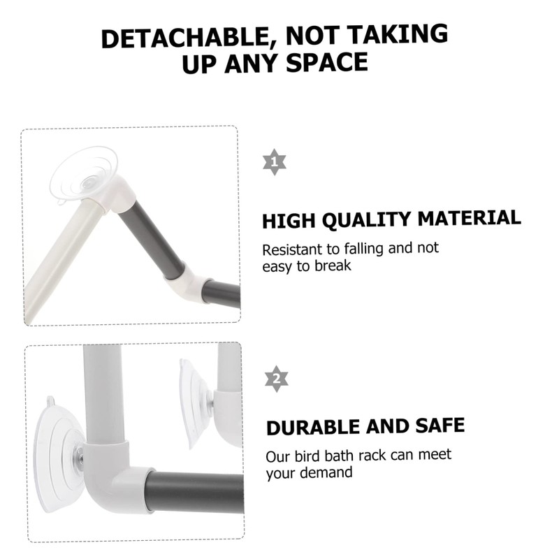 ORFOFE 1pc Large Bird Shower Perch Stand Skid Toy for