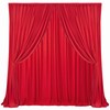 ESGOTBME 10x12ft Wrinkle Free Red Backdrop Curtain for Parties Soft