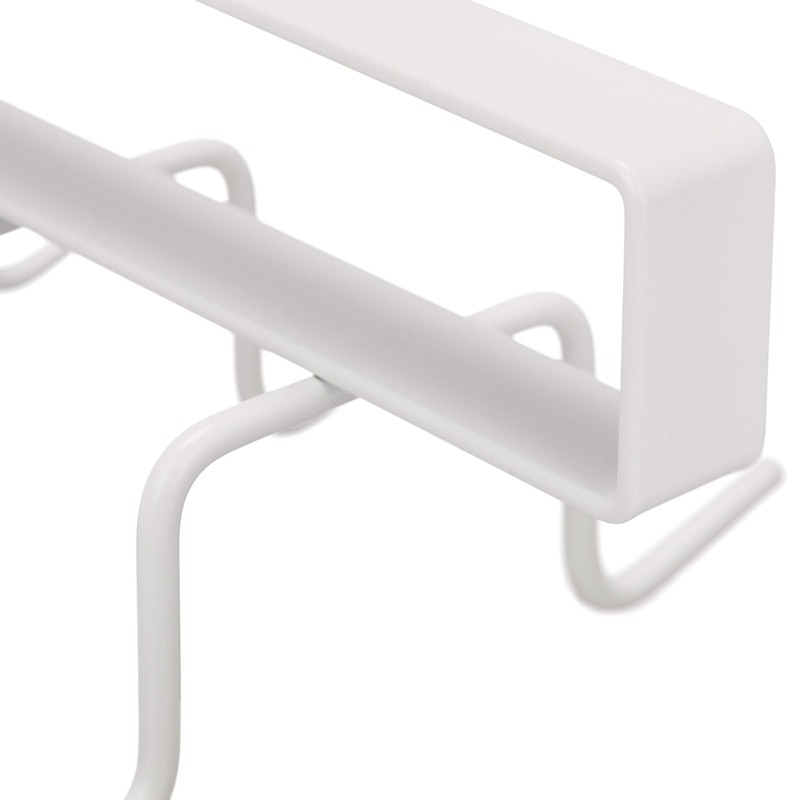 Relaxdays Hook Cabinet Insert, 8 Hooks, Metal, No Drilling, Wardrobe