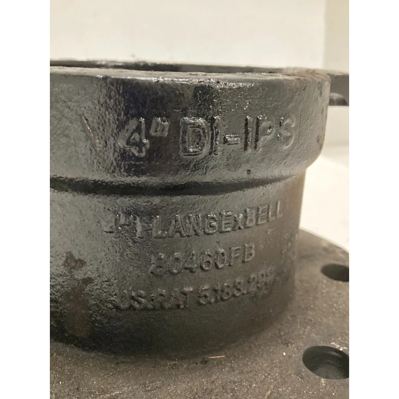 HARCO 4 Inch Flange x Bell Ductile Iron Adapter, 80460FB