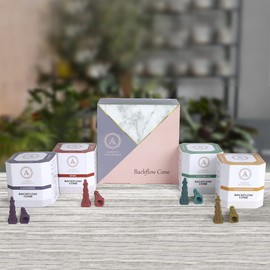 Aakriti Incense Cones Natural Handwork Backflow Waterfall Incense Rose, Sandalwood, Patchouli & Lavender Fragrance, Backflow Incense cones for Meditation, Aromatherapy & Yoga -100 pcs (Square Pyramid)