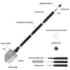 MUMTOP Survival Shovel, 30" Folding Camping Shovel Heavy Duty Carbon