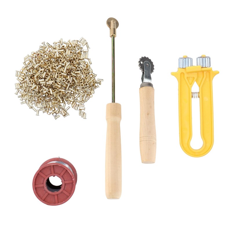 Wire Embedder Beehive Frame Tensioner Kit, Includes Copper Eyelets, Iron