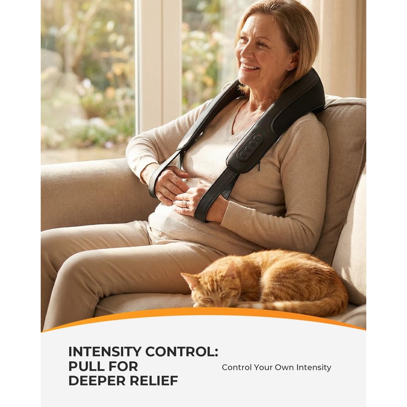 FSA Eligible Cordless Neck Massager with Heat and Remote Control