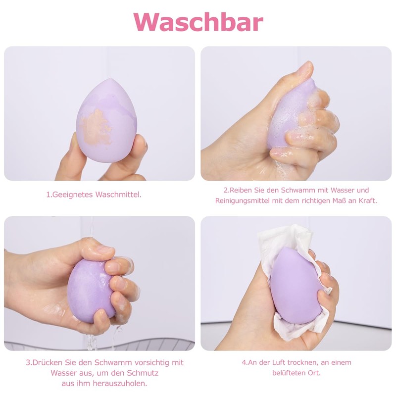8-Piece Make Up Sponge Set, Beauty Mixer, Large Make-Up Egg