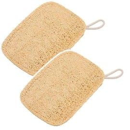 Fokmuaex 2 PCS Organic Loofah Sponges for Shower & Bath - Gentle Exfoliating Washcloths, Multi-Purpose Body Scrubber for Children Skin Care, Bath Spa Accessories