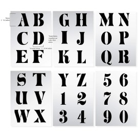 Dovetails Vintage Letter Stencil 70 mm Tall Large French Style Capitals and Numbers