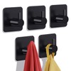 Auxmir Adhesive Hooks Heavy Duty 22lb(Max) Towel Hooks for Shower,