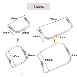 Set of 2 Crochet Bag Clasps, U-Shaped Aluminium Bag Closures, Bag Closure for Clutches, DIY Accessories for Bags and Purses