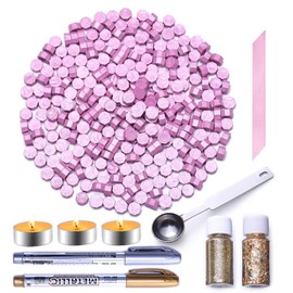 Sealing Wax Kit, 300 Pcs Wax Seal Beads, Wax Seal Kit with Spoon, Wax Seal for Letter Crafts
