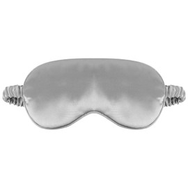 1 Pack Sleep Mask, Silk Eye Mask with Elastic Strap, Breathable Eye Mask for Sleeping,Travel, Girls, Women, Men (Grey)